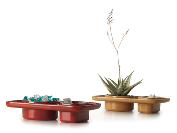 PLAT - Glazed stoneware storage box by Caimi Brevetti - view 2